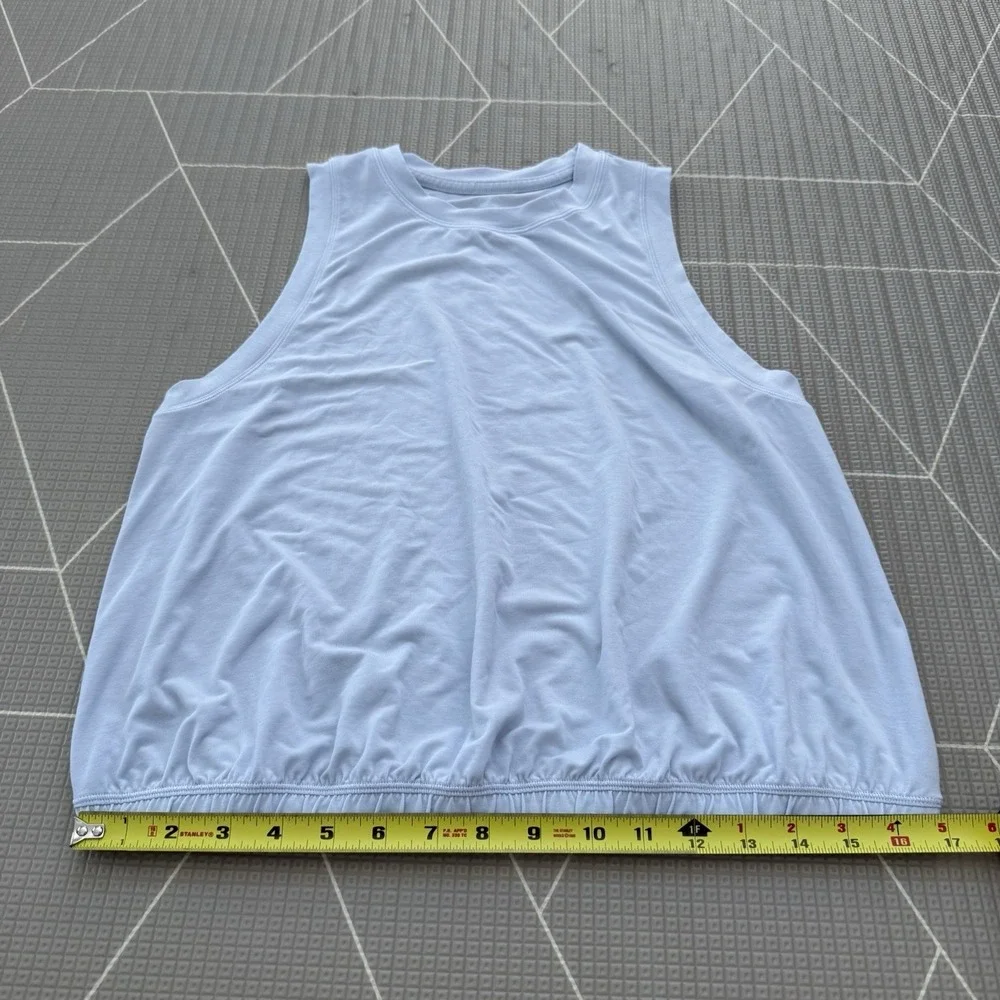 Lululemon‎ Jersey Training Elastic-Hem Tank Top 8 Starch Blue LW1FR9S